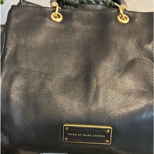 BRAND. NEW ITALIAN LEATHER WITH GOLD HARDWARE